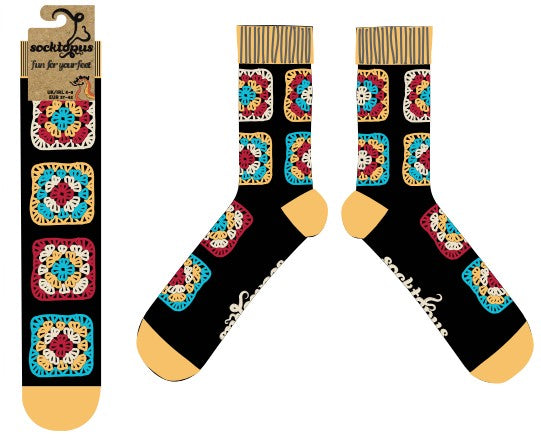 Crochet Socks - Granny Squares