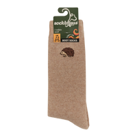 Hedgehog Embroidered Boot Socks