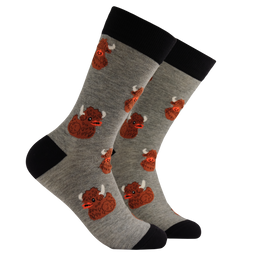 Highland Coo Rubber Duck Socks