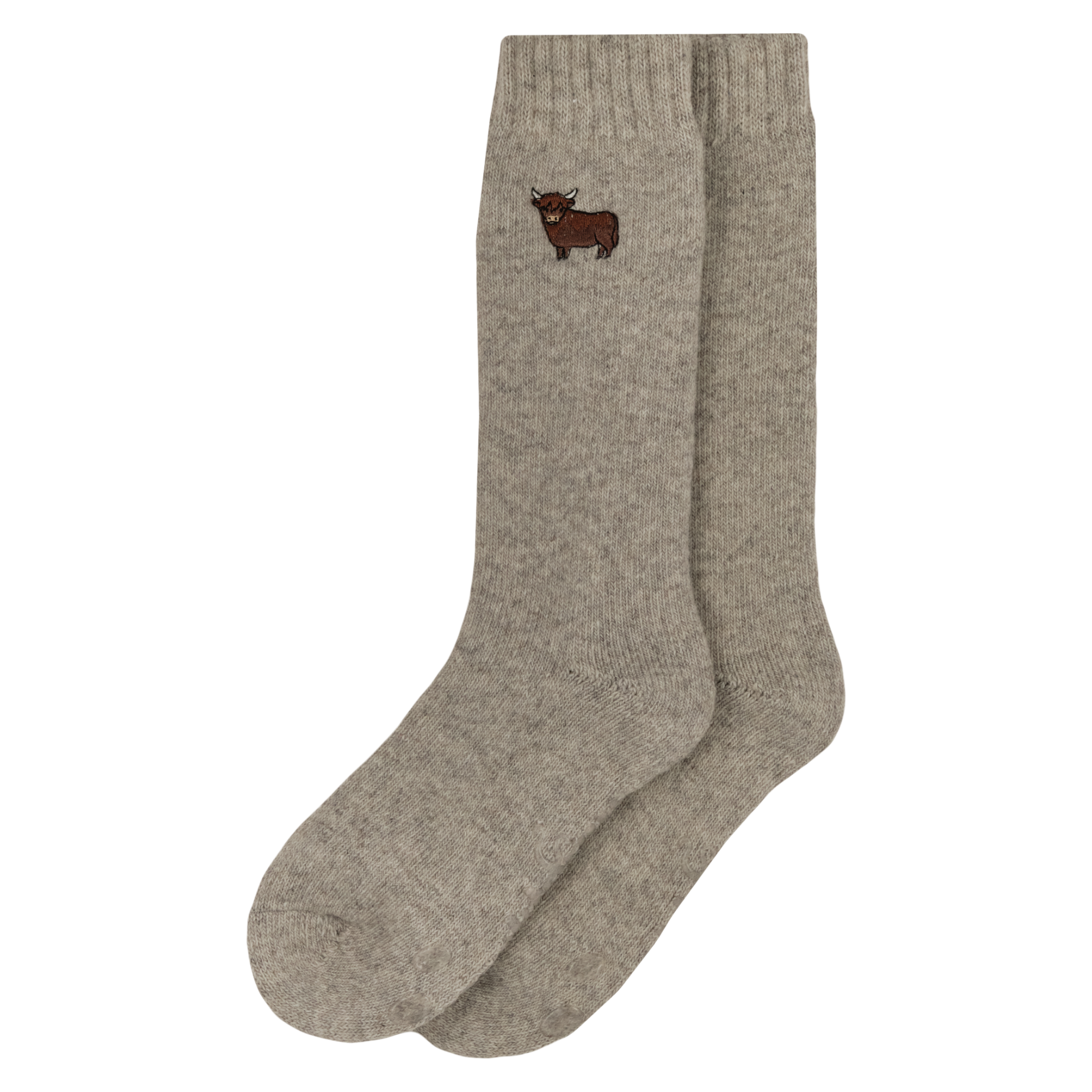 Highland Cow Embroidered Boot Socks