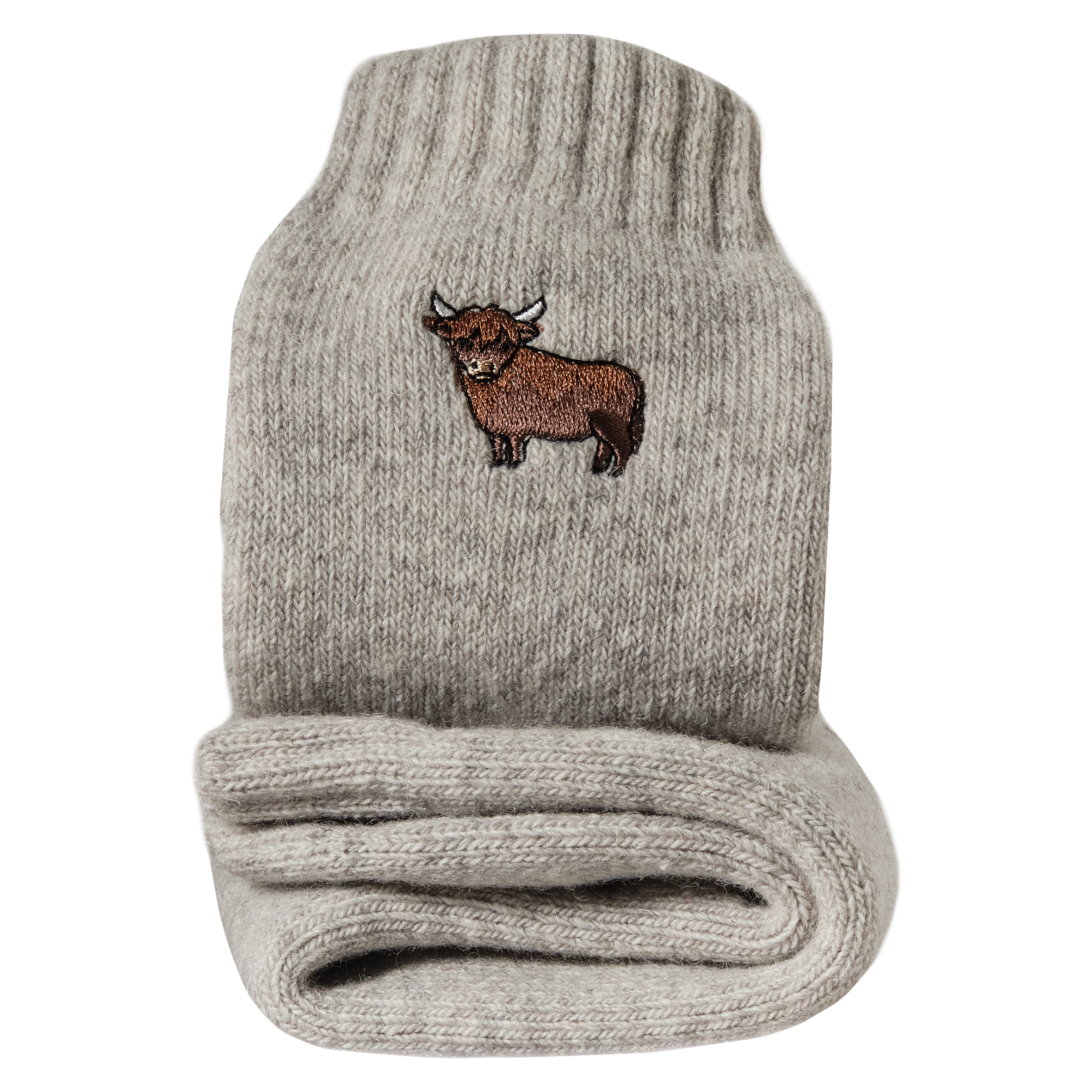 Highland Cow Embroidered Boot Socks