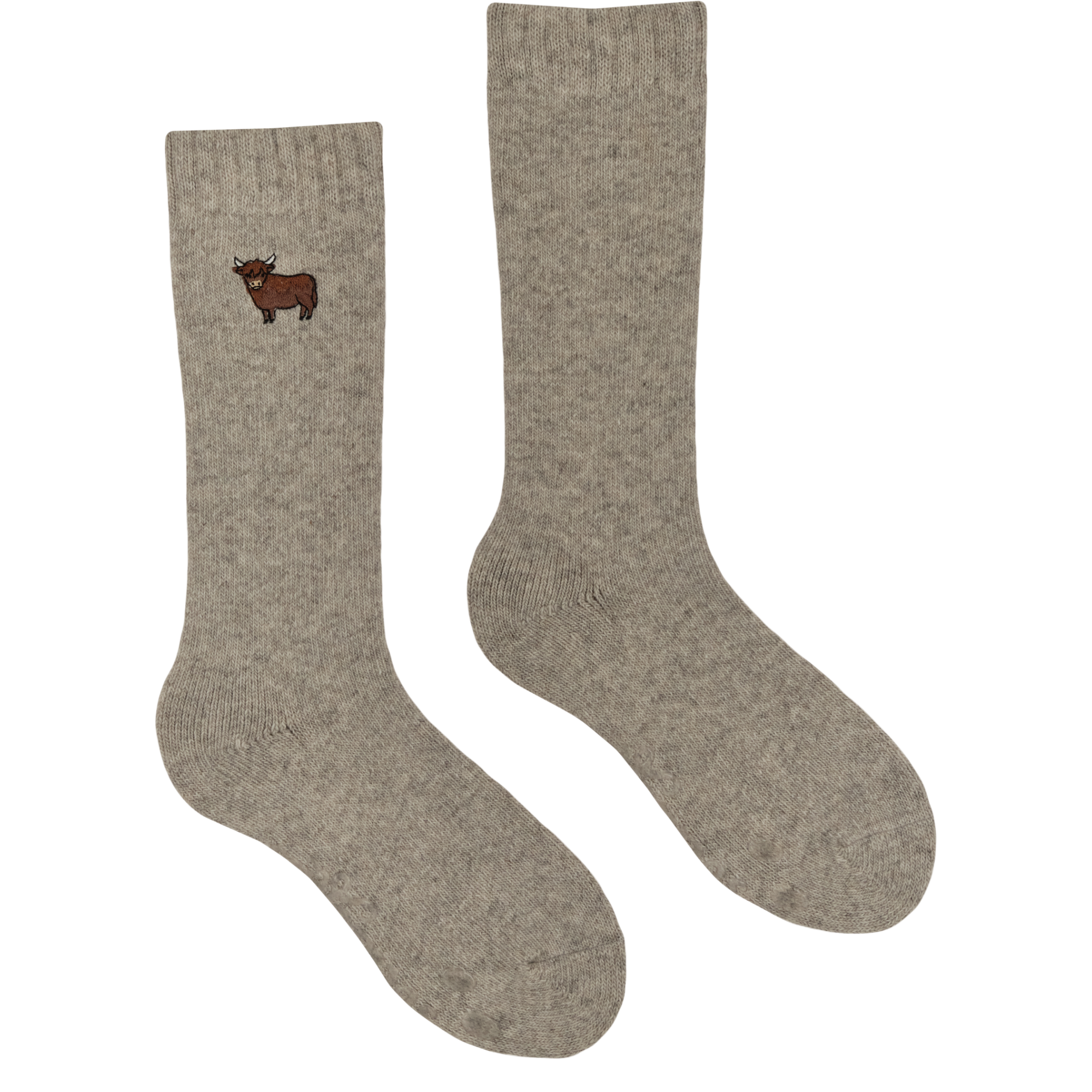 Highland Cow Embroidered Boot Socks