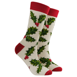 Holly Bamboo Socks - Deck the Toes