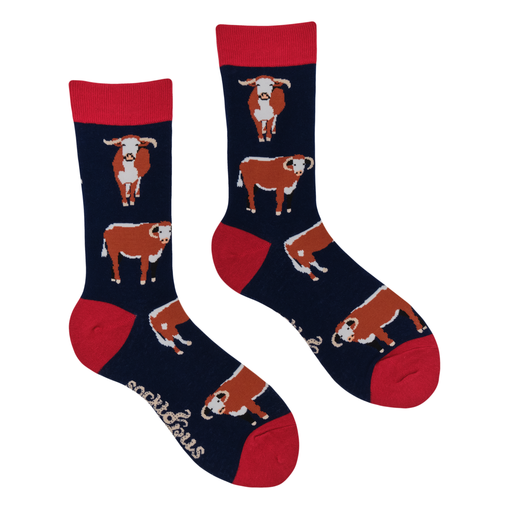 Longhorn Cow Socks - Horn To Be Wild