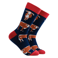 Longhorn Cow Socks - Horn To Be Wild