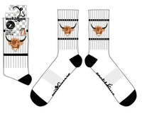 Highland Cow Athletic Socks