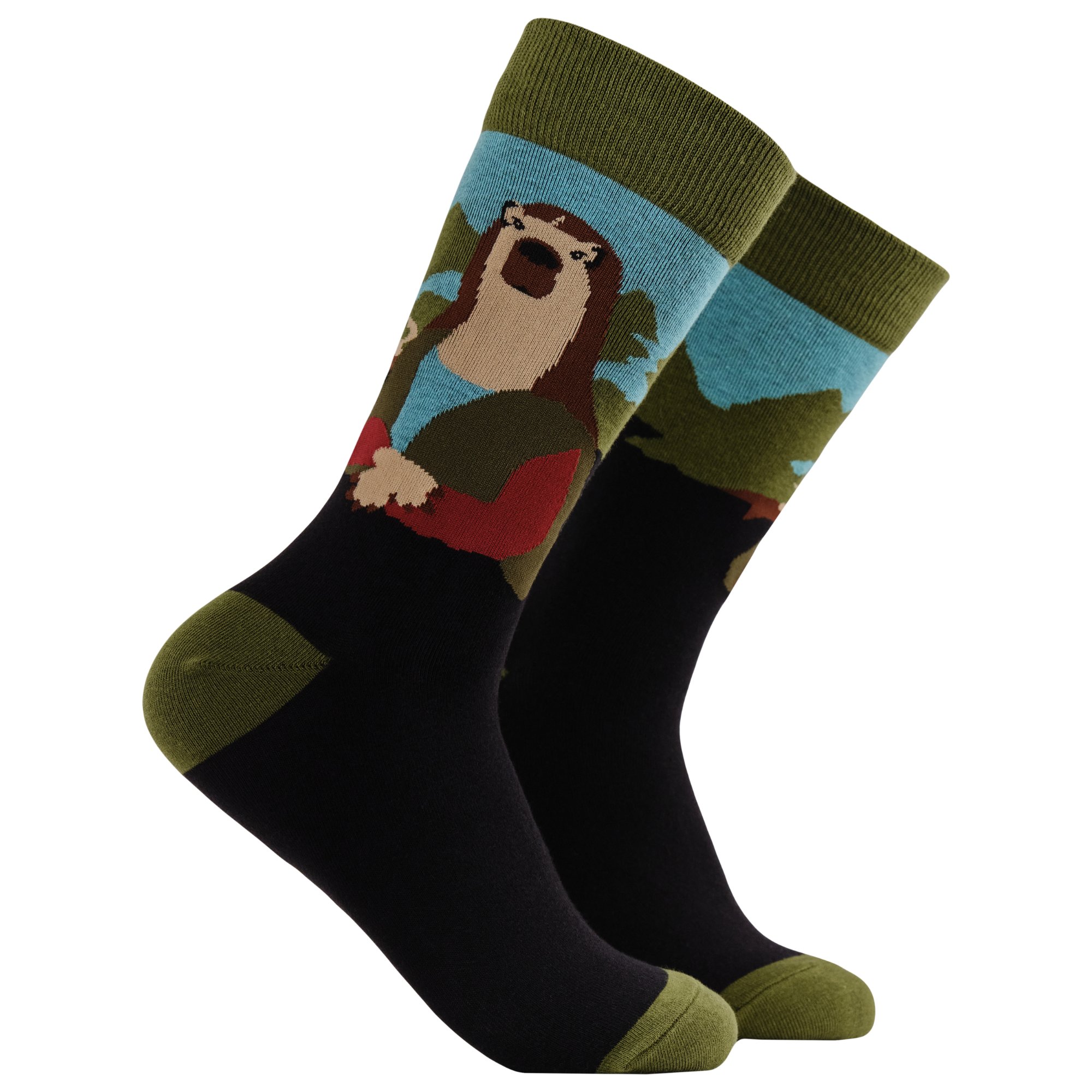Capybara Mona Lisa Socks - I Louvre Capybaras