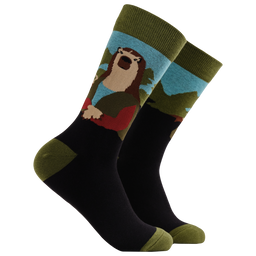 Capybara Mona Lisa Socks - I Louvre Capybaras