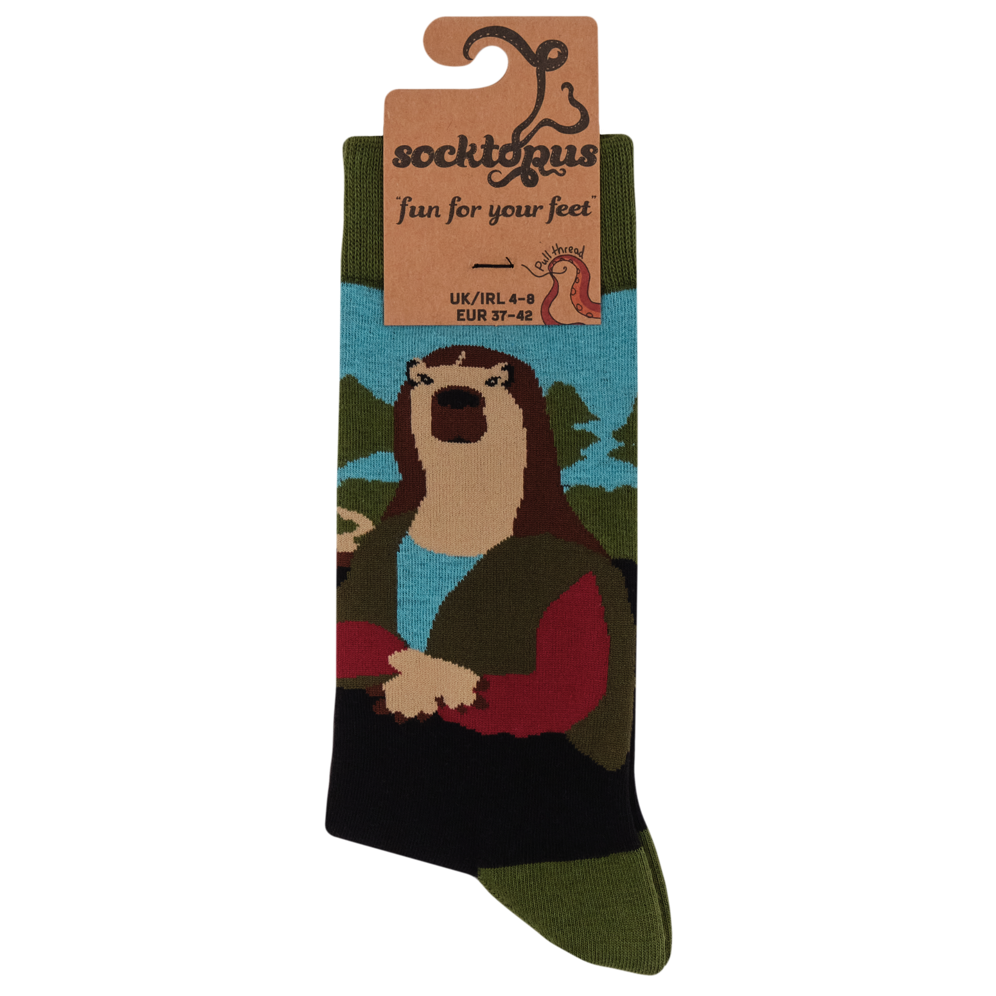 Capybara Mona Lisa Socks - I Louvre Capybaras