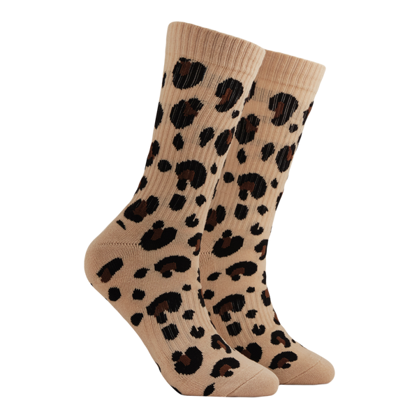 Leopard Print Athletic Socks