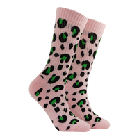 Leopard Print Athletic Socks