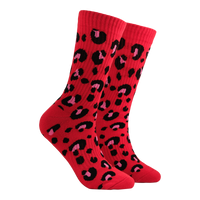 Leopard Print Athletic Socks