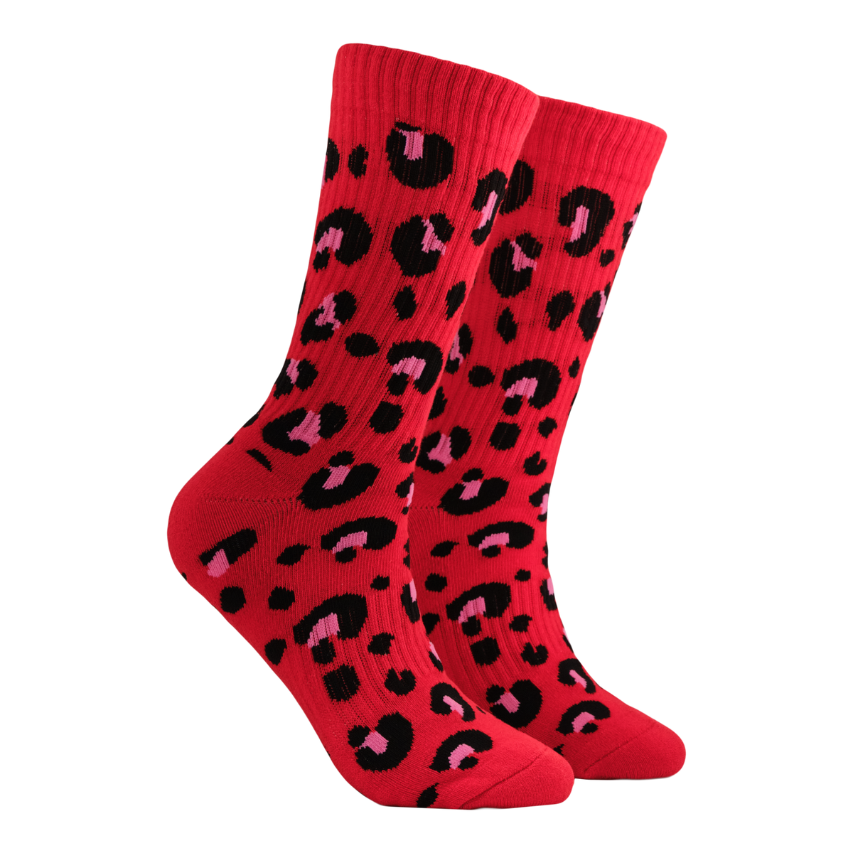 Leopard Print Athletic Socks