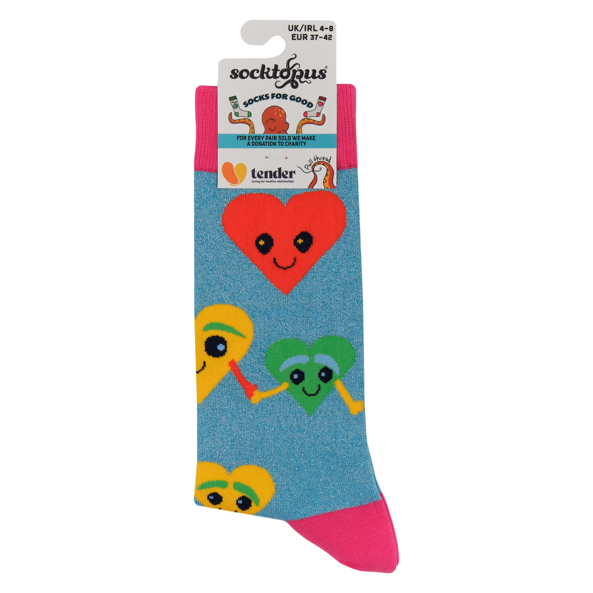 Tender - Lurex Hearts Socks