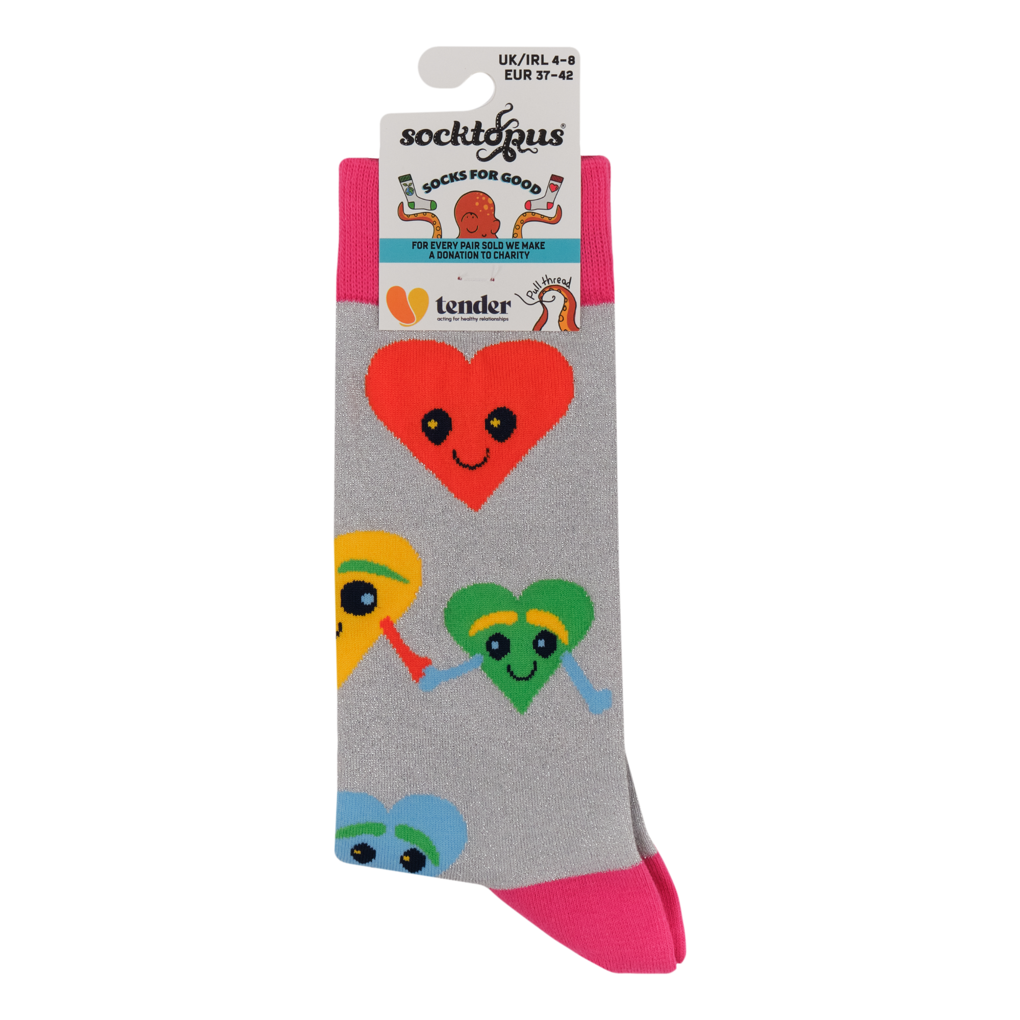 Tender - Lurex Hearts Socks