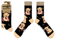 Labrador Socks - Lab In Wine