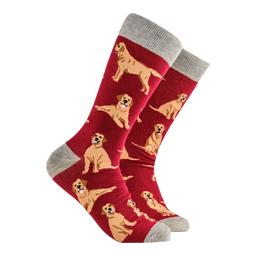 Labrador Retriever Socks - Labradorable - BURGUNDY SMALL