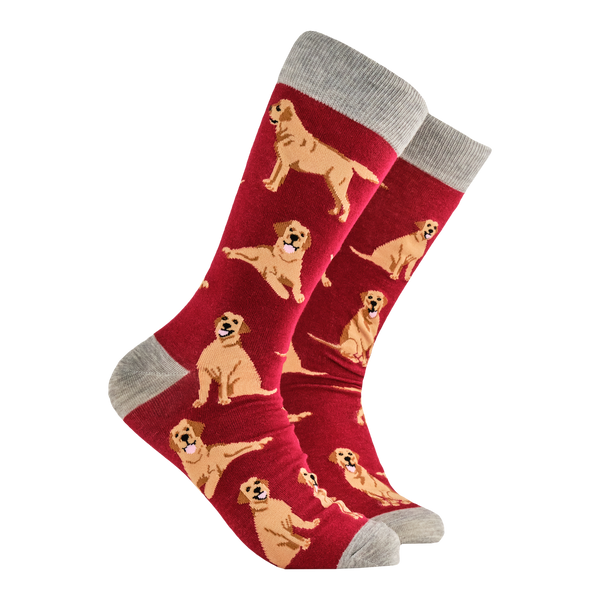 Labrador Retriever Socks - Labradorable - BURGUNDY SMALL
