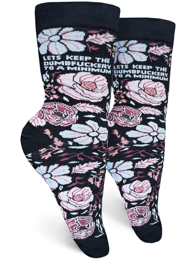 Let's Keep the Dumfuckery to a Minimum Socks - Small