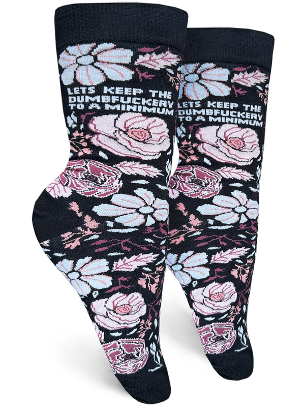 Let's Keep the Dumfuckery to a Minimum Socks - Small