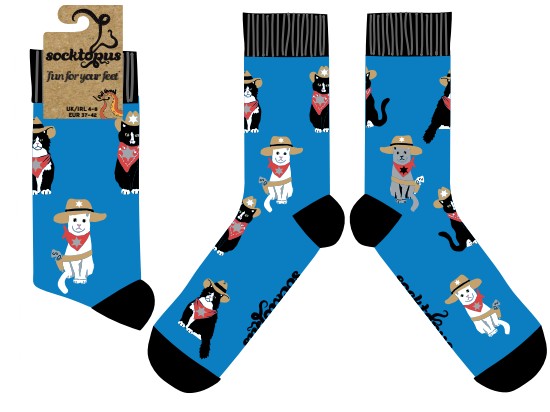 Cat Sheriff Socks - Meowdy Partner