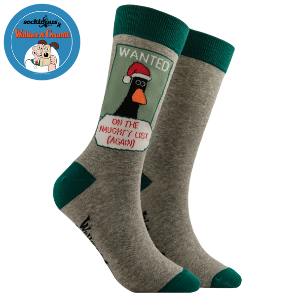 The Naughty List Socks - Wallace and Gromit