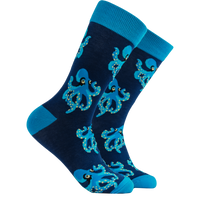 Octopus Bamboo Socks - Octoblue