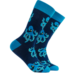 Octopus Bamboo Socks - Octoblue