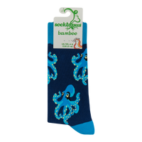 Octopus Bamboo Socks - Octoblue