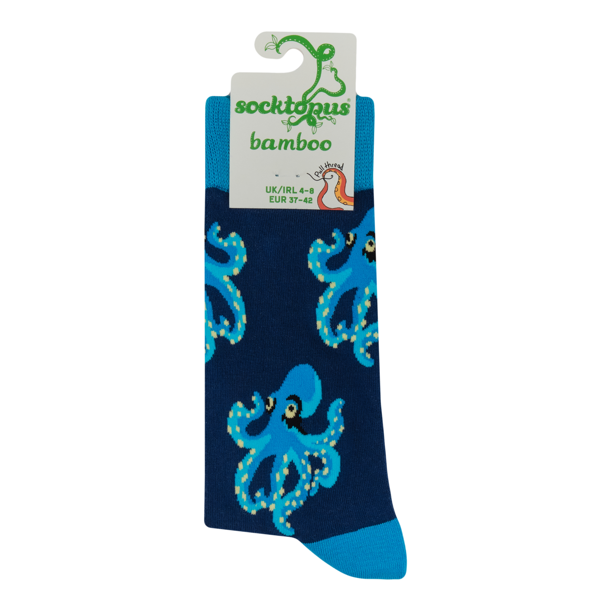 Octopus Bamboo Socks - Octoblue