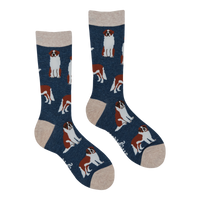 Saint Bernard Dog Socks - Oh When The Saints!