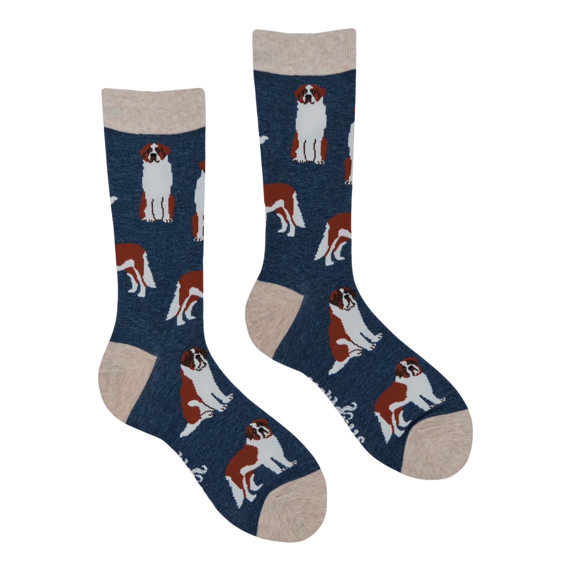 Saint Bernard Dog Socks - Oh When The Saints!