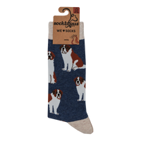 Saint Bernard Dog Socks - Oh When The Saints!