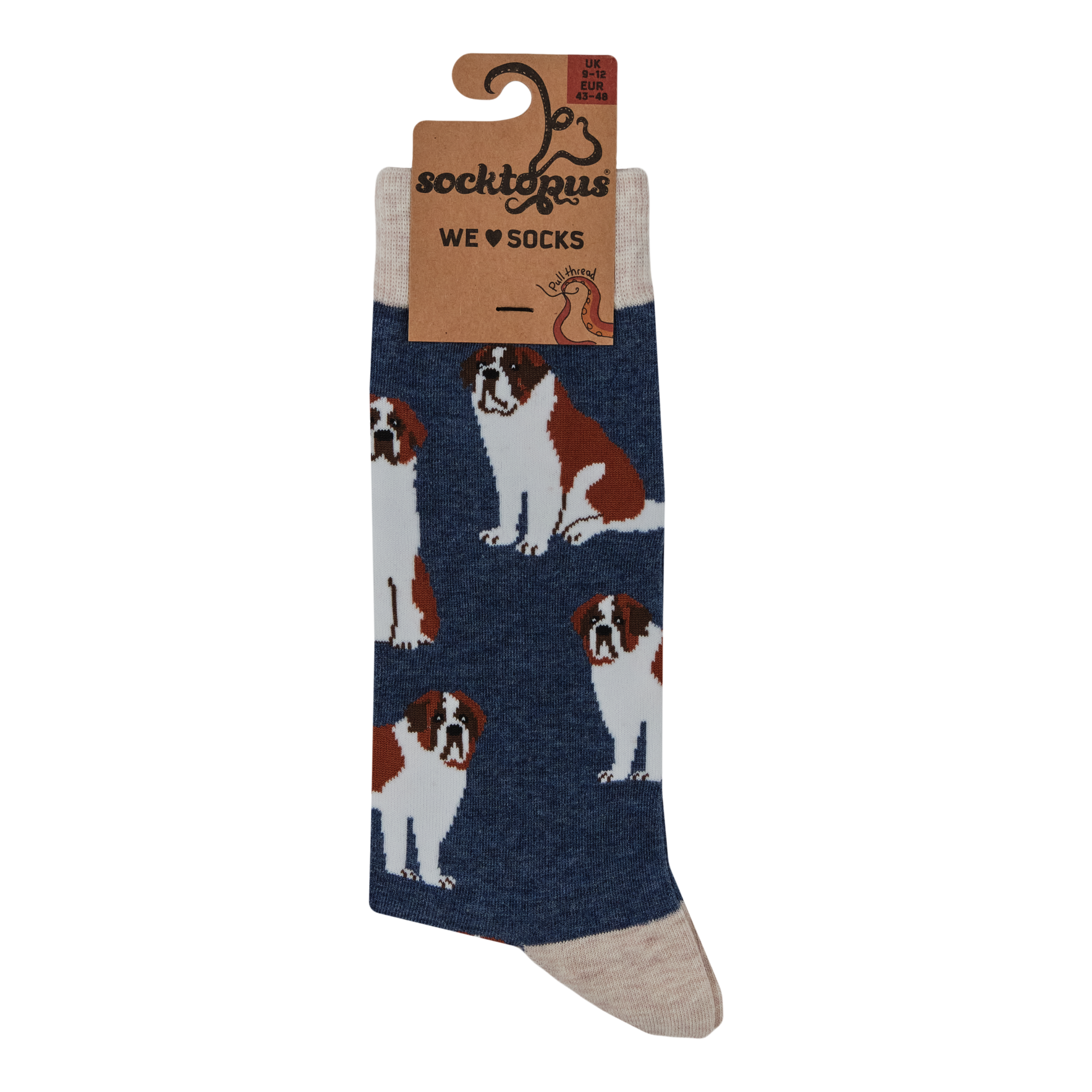 Saint Bernard Dog Socks - Oh When The Saints!