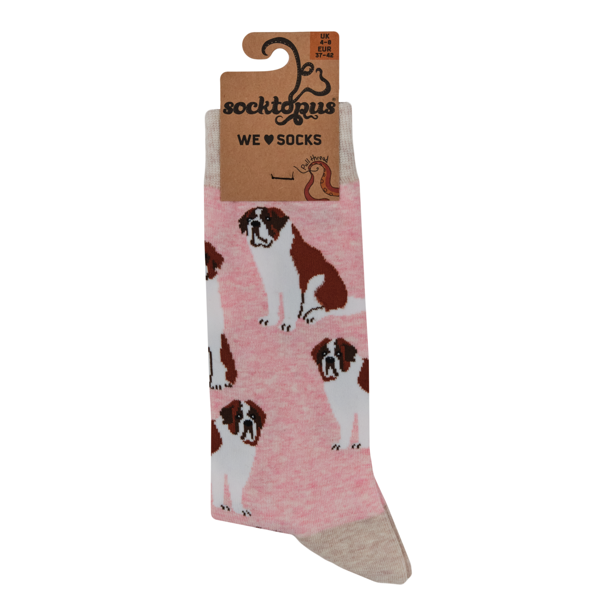 Saint Bernard Dog Socks - Oh When The Saints!