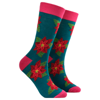 Poinsettia Bamboo Socks - Poinsettoes