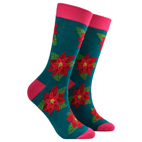 Poinsettia Bamboo Socks - Poinsettoes