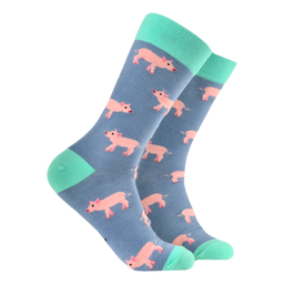 Piglets Bamboo Socks - DENIM