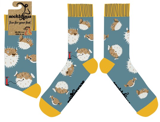 Puffer Fish Socks - Pumped Up