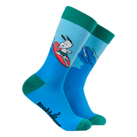 Snoopy Surfs Up Socks - Peanuts