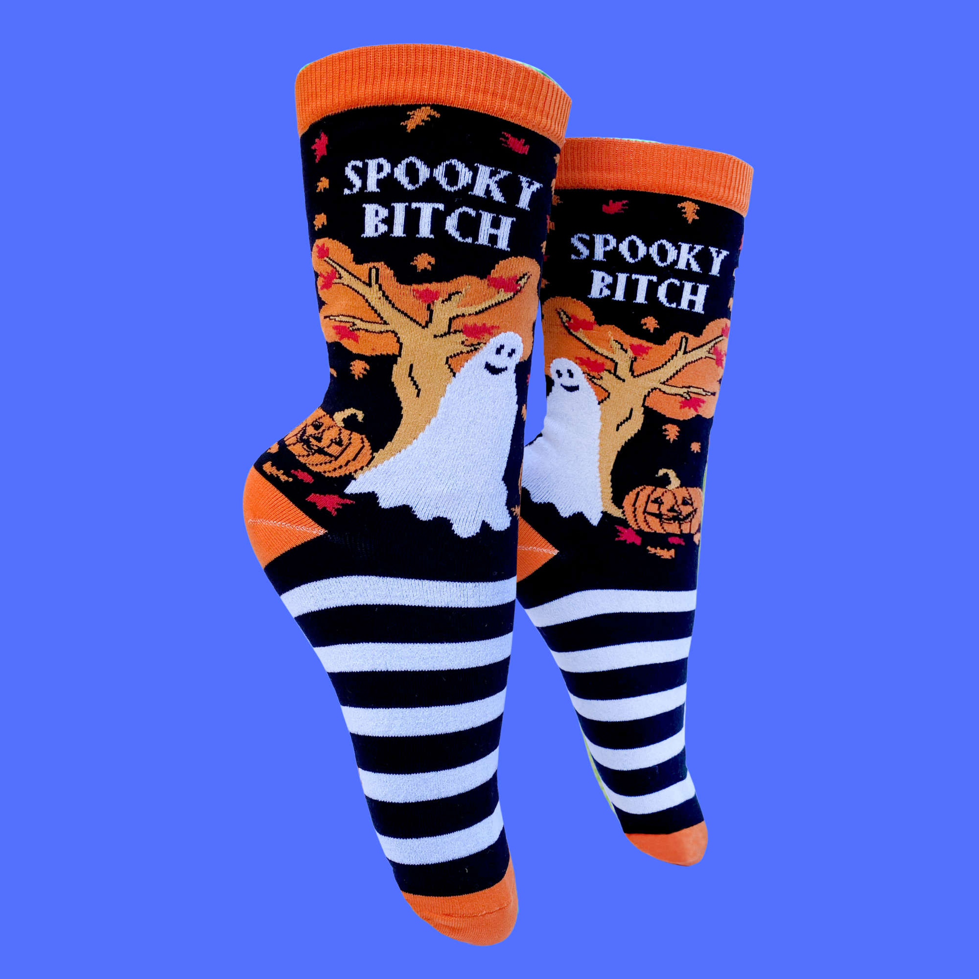 Spooky Bitch Slogan Socks