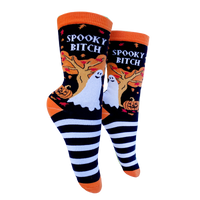 Spooky Bitch Slogan Socks
