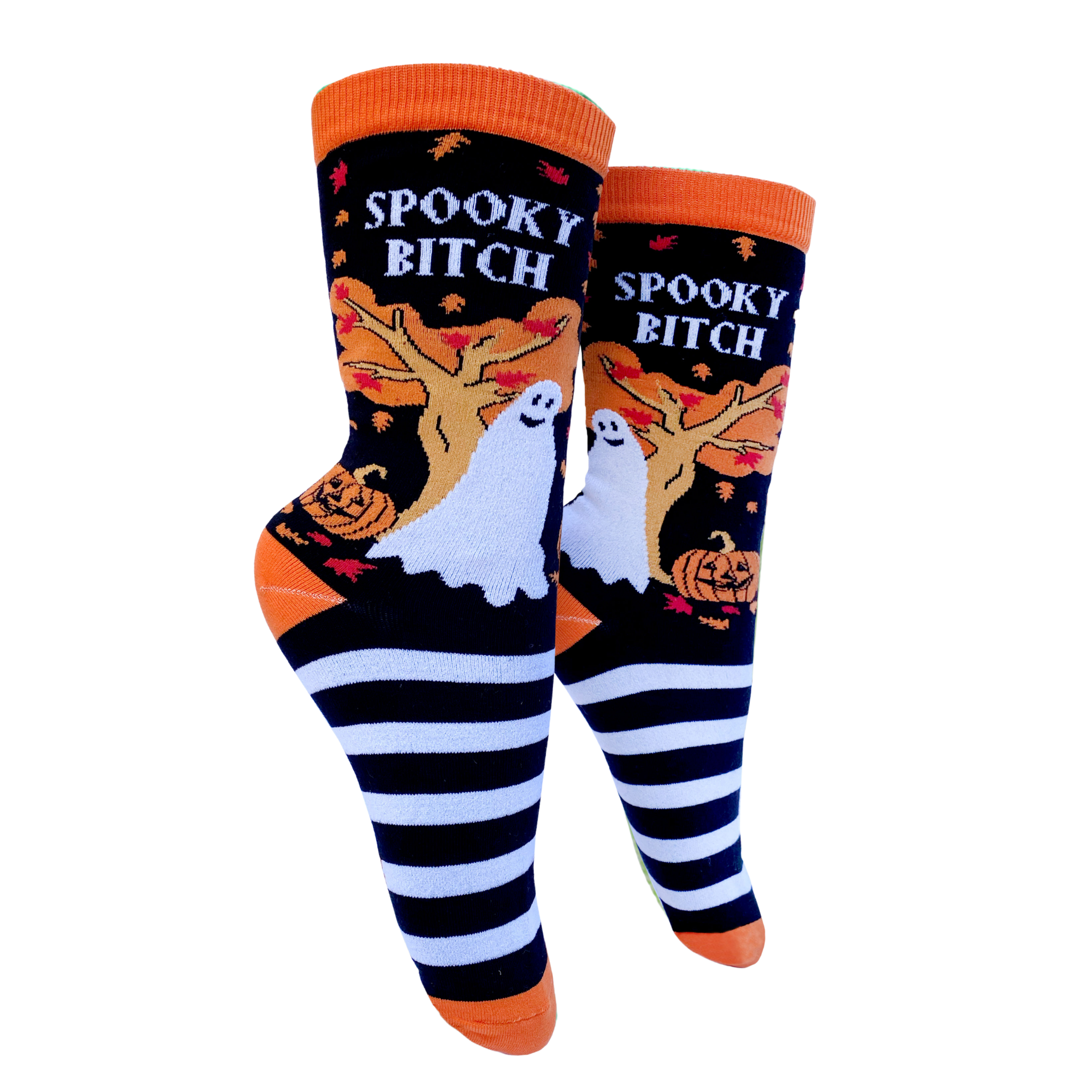 Spooky Bitch Slogan Socks