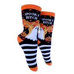 Spooky Bitch Slogan Socks