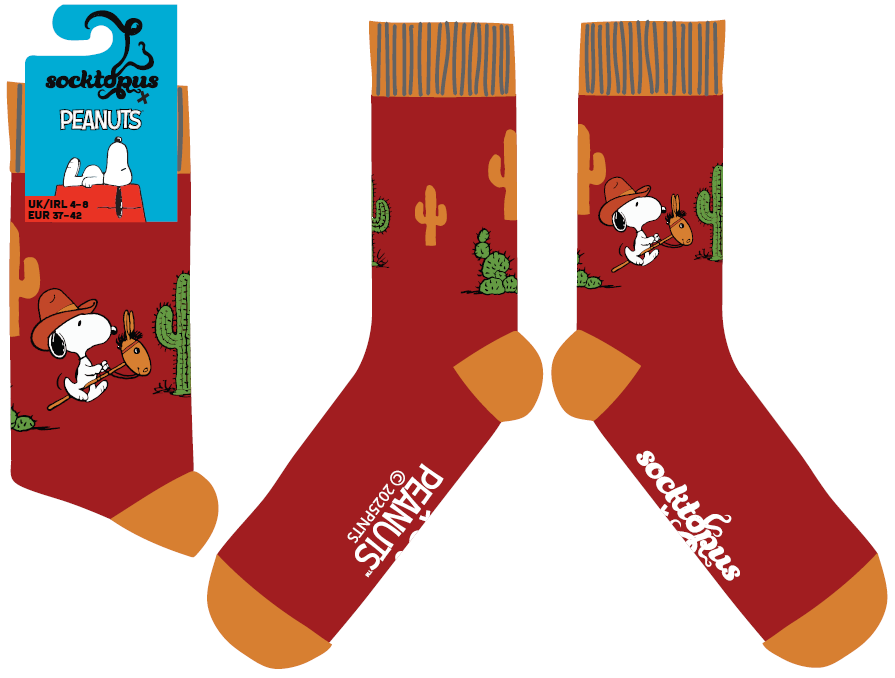 Snoopy Howdy Cowboy Socks - Peanuts