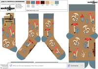 Crystals and Mushrooms Socks - Good Vibes and Fun-Gis