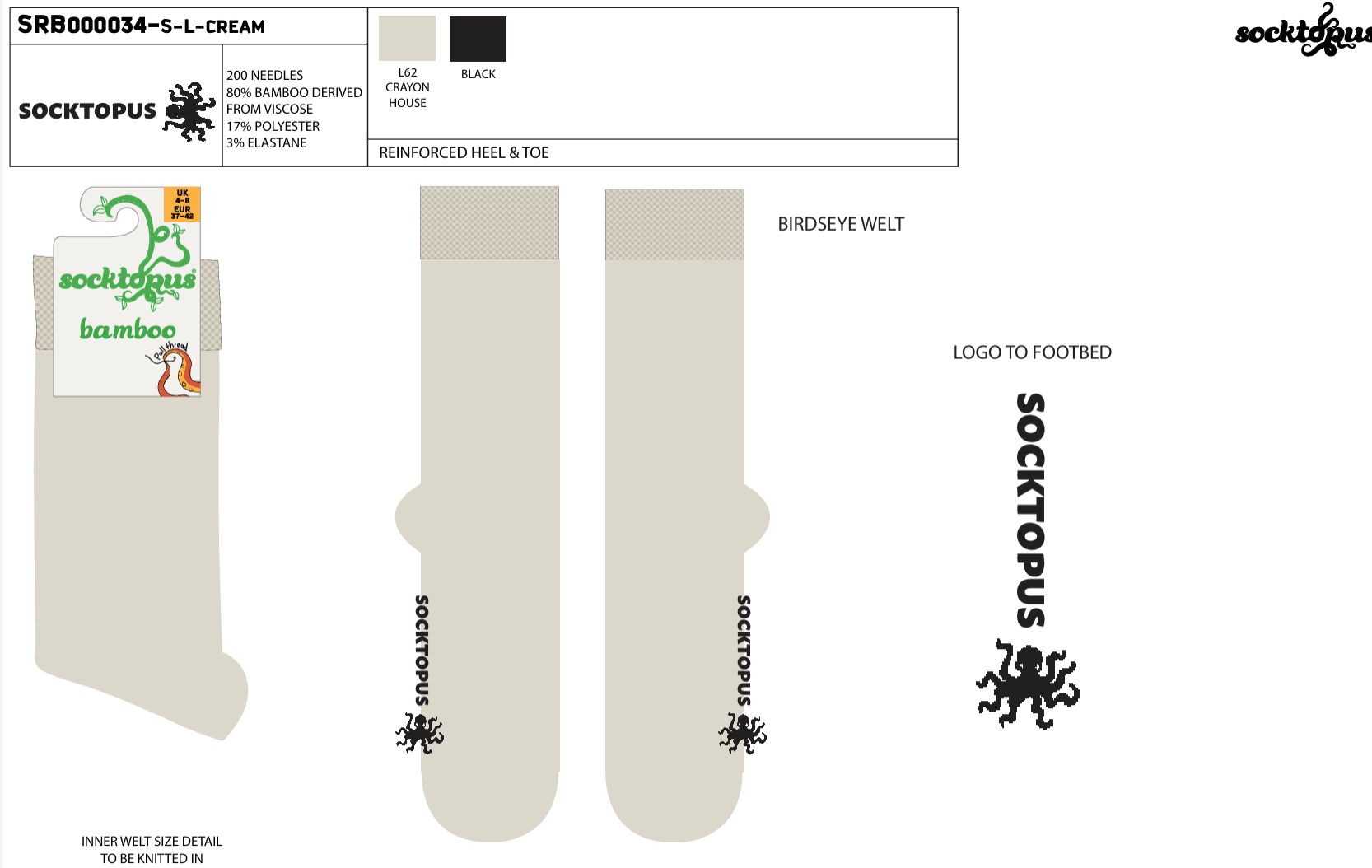 Irish Cream - Bamboo Colours Socks