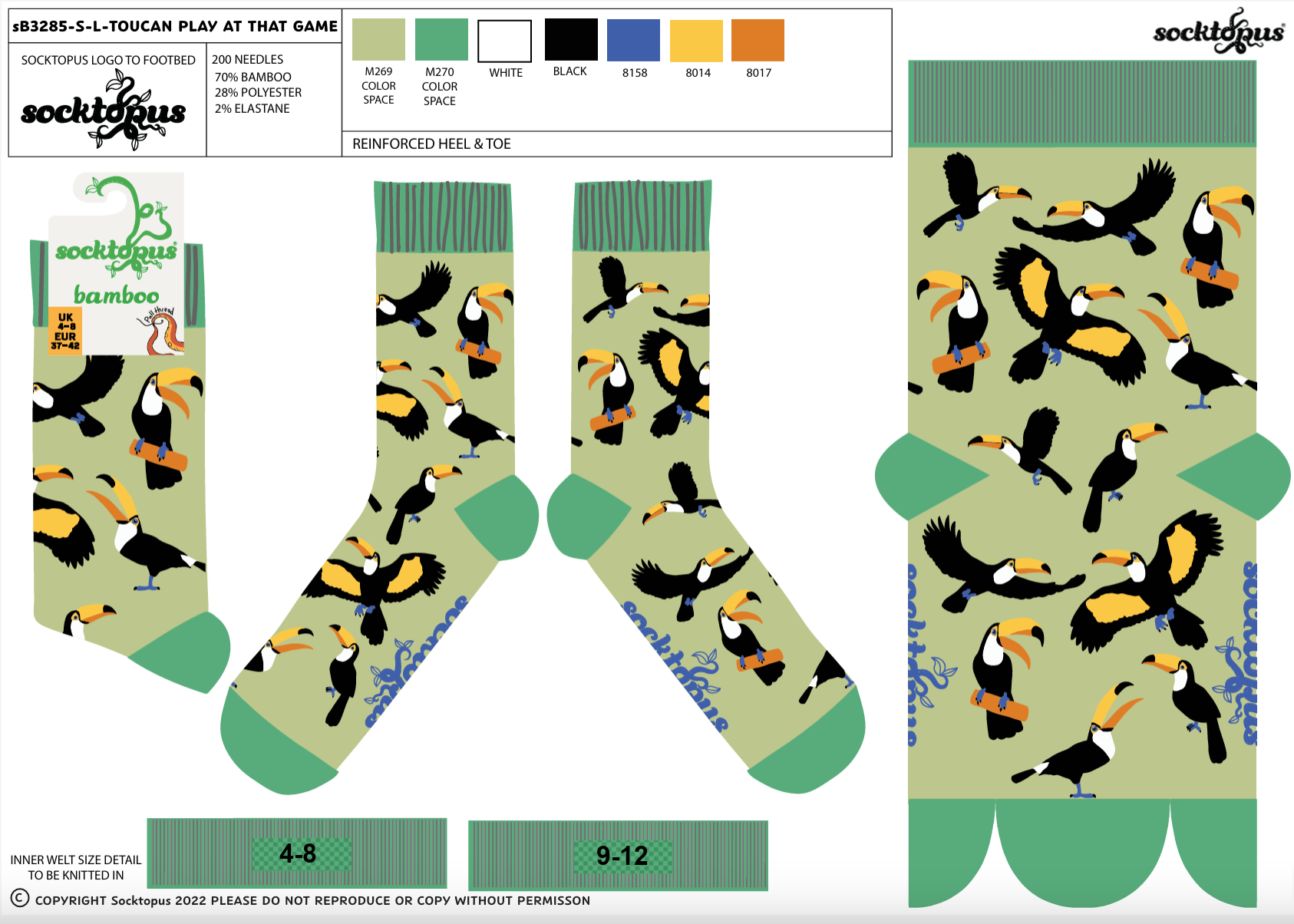Toucan Play That Game Bamboo Socks