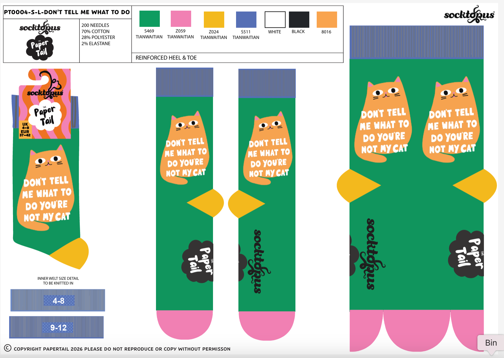 Don't Tell Me What To Do Socks - Paper Tails