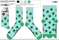 Alien Heads Athletic Socks